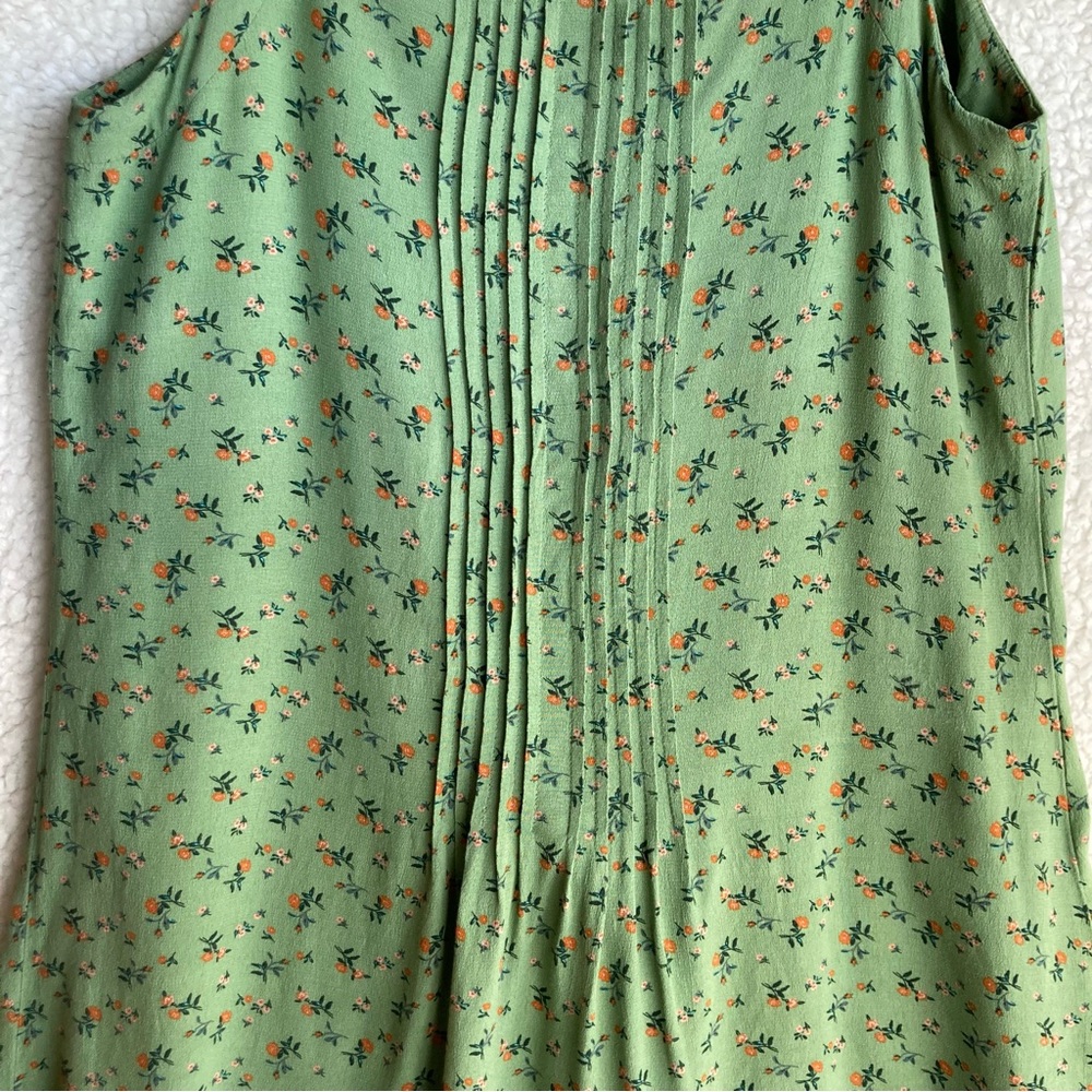Sanctuary Women's Spring Ahead green floral spaghetti strap mini dress top, Sz M - Picture 15 of 17